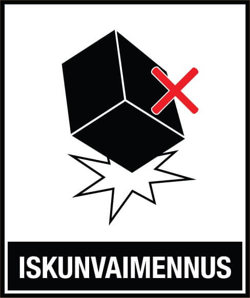 Erittäin hyvä iskunvaimennuskyky